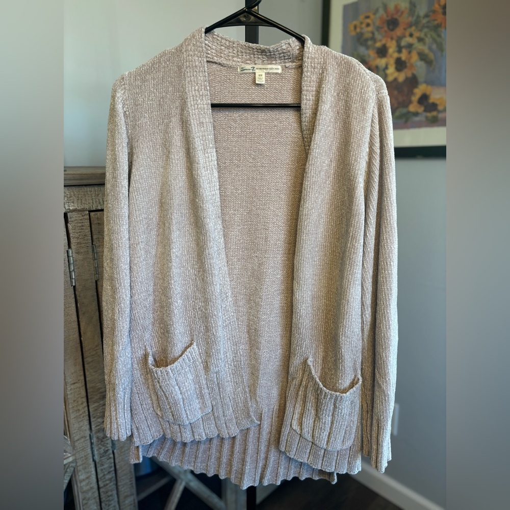 SEVEN7 SOFT CARDIGAN OATMEAL OVERSIZED MEDIUM